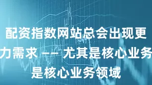 配资指数网站总会出现更多算力需求 —— 尤其是核心业务领域